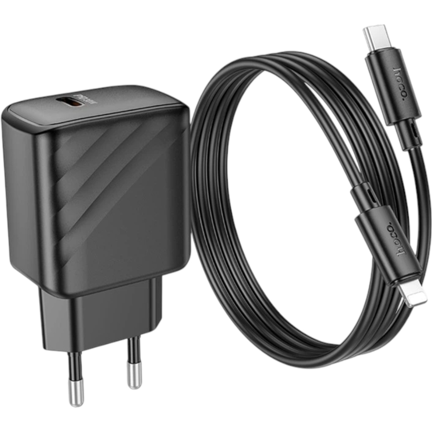 Мережевий зарядний пристрій HOCO CS22A Value single port PD30W   кабельType-C to Type-C Black NEW 00-00014564